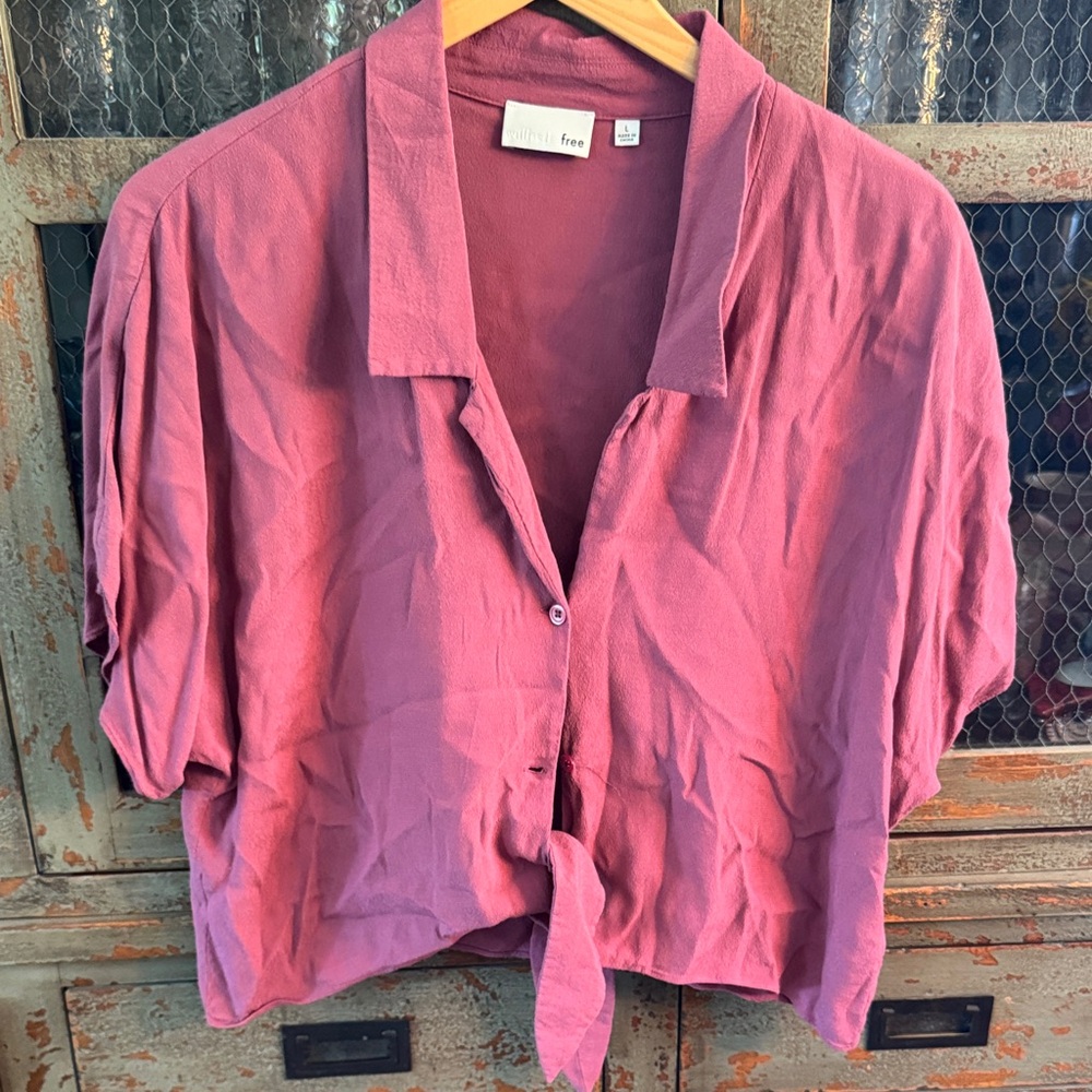 Wilfred Free Mauve Button Down Shirt